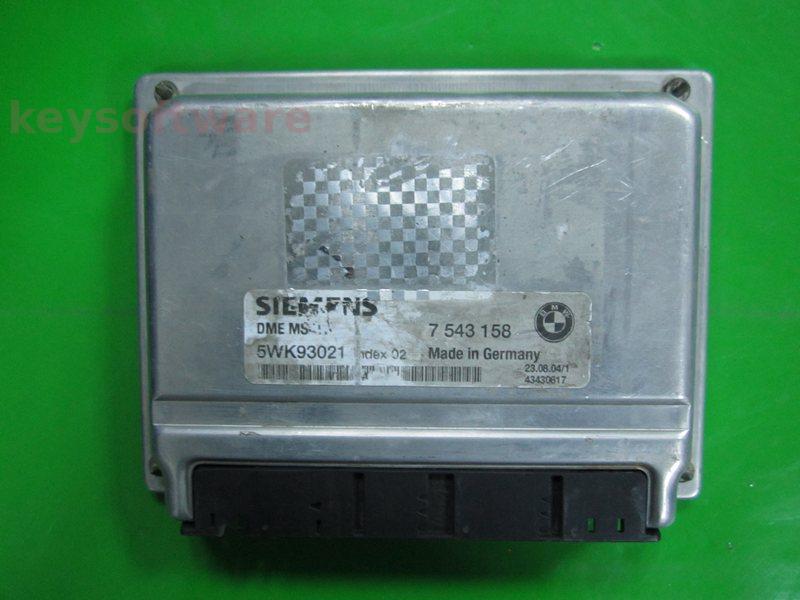 ECU Bmw X3 7543158 5WK93021 MS45.1