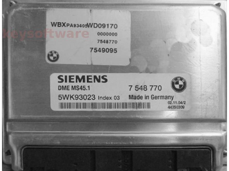 ECU Bmw 325D 7548770 5WK93023 MS45.1 {