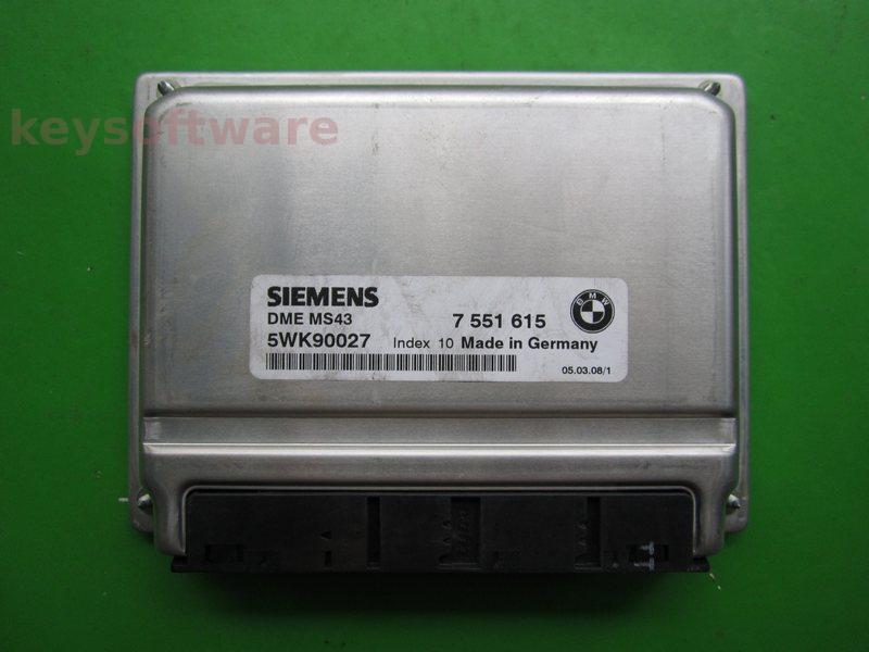 ECU Bmw 330 7551615 5WK90027 DME MS43 {