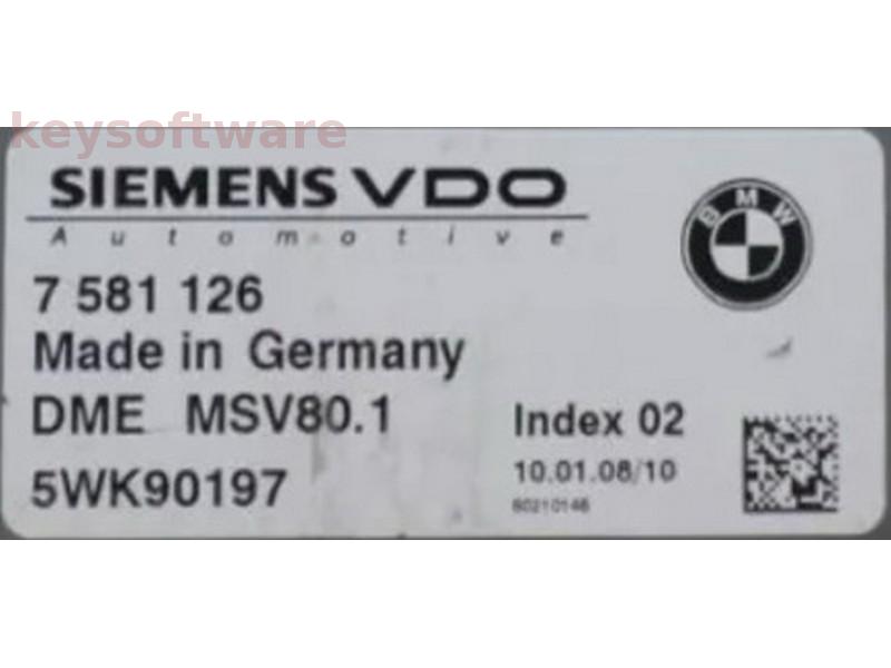 ECU Bmw 328 7581126 5WK90197 MSV80.1 {