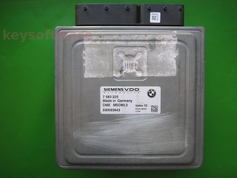 ECU Bmw 320 7583225 5WK93643 MSD80.2 E90