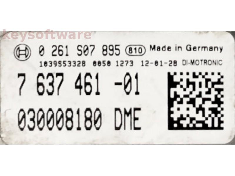 ECU BMW 335 DME7637461 0261S07895 MEVD17.2.6 {