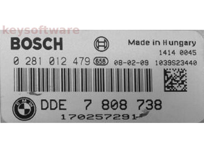 ECU Bmw 745D DDE7808738 0281012479 EDC16CP35 E65