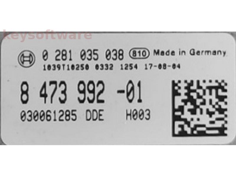 ECU BMW 520 8473992 0281035038 MD1CS001{