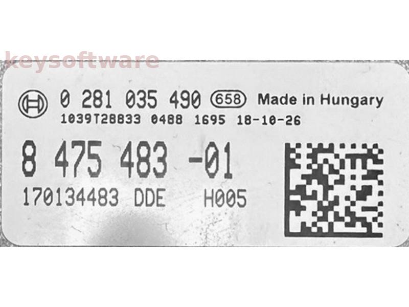 ECU BMW X3 2.0 8475483 0281035490 MD1CS001 {