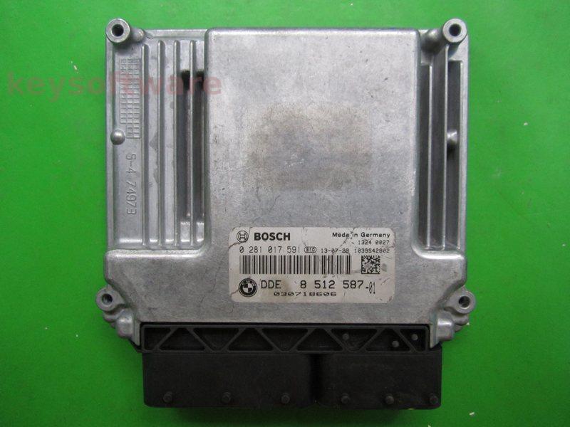 ECU Bmw 120D DDE8512587 0281017591 EDC17CP02