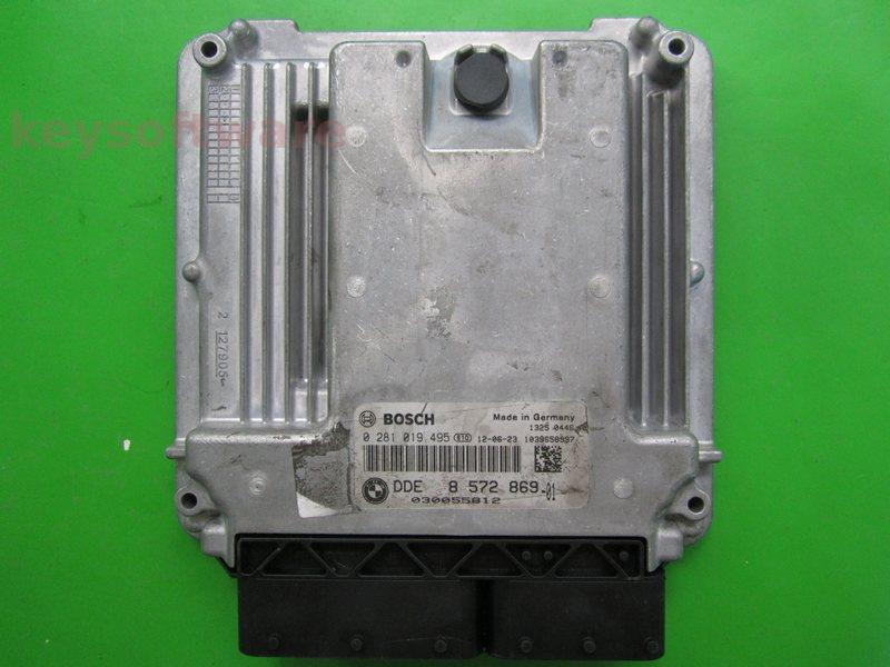 ECU BMW 530D DDE8572869 0281019495 EDC17C56 F10