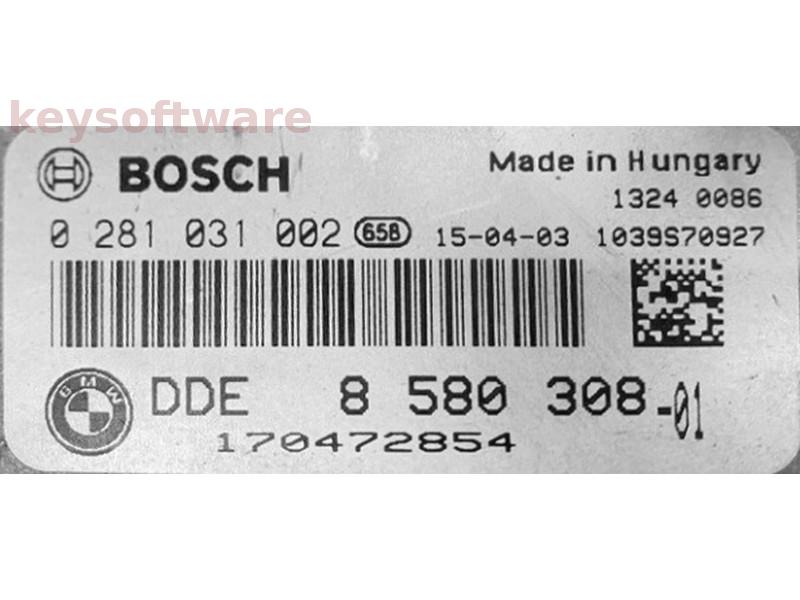ECU Bmw X1 2.0D DDE8580308 0281031002 EDC17C50 E84 {