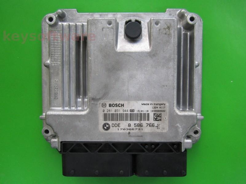 ECU Bmw 216D DDE8586766 0281031944 EDC17C50 {+
