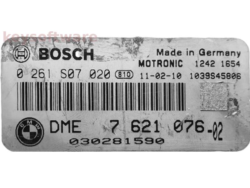 ECU Bmw X1 2.0 DME7621076 0261S07020 MEV7.2.1 {