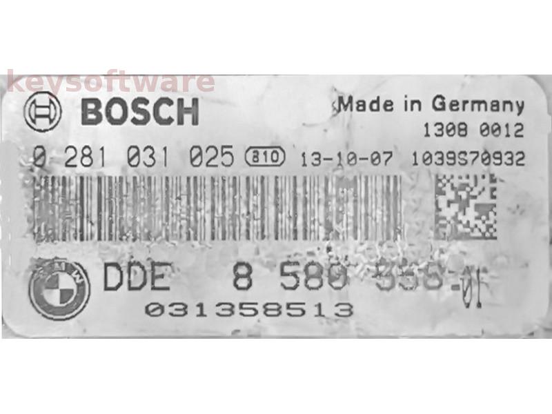 ECU Bmw 2.0D DDE8580556 0281031025 EDC17C50 {