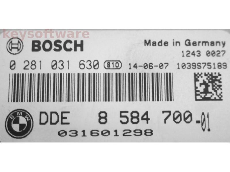 ECU Bmw 2.0D DDE8584700 0281031630 EDC17C50 {