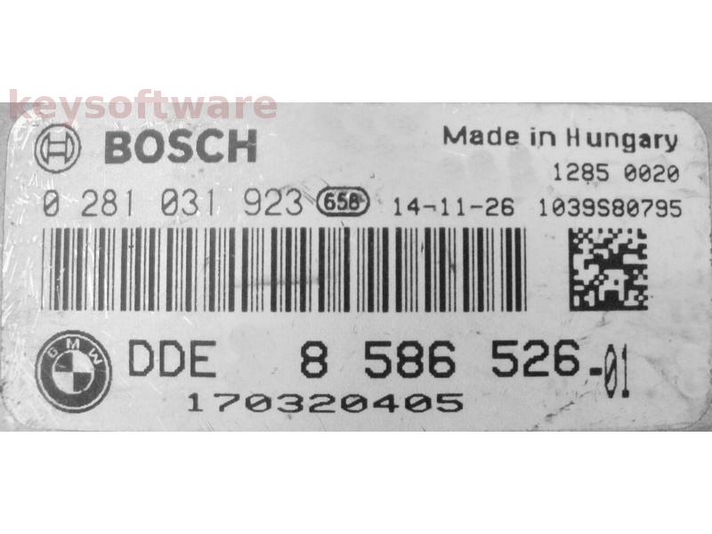 ECU Bmw 2.0D DDE8586526 0281031923 EDC17C50 {