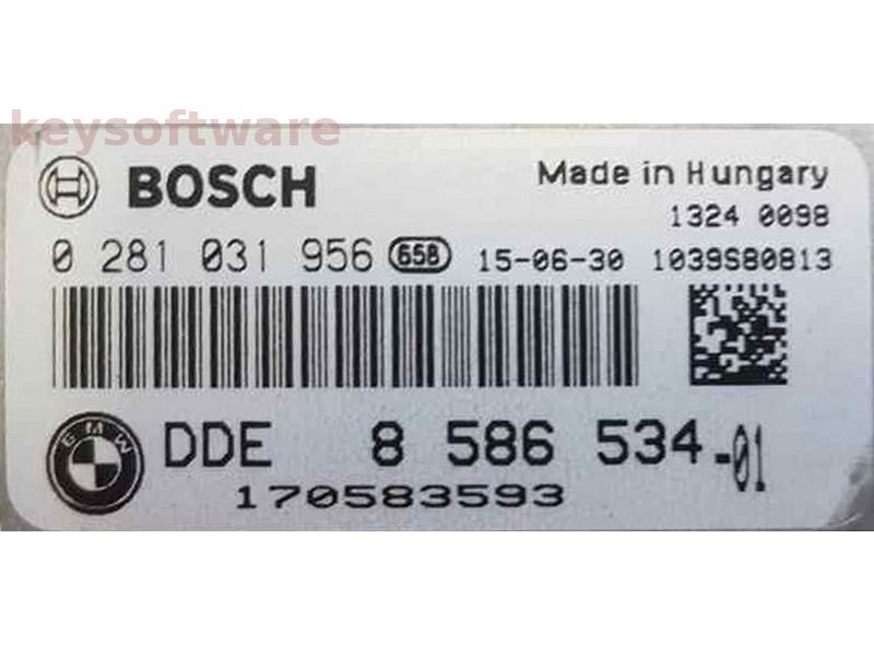 ECU Bmw 335 DDE8586534 0281031956 EDC17C50 {