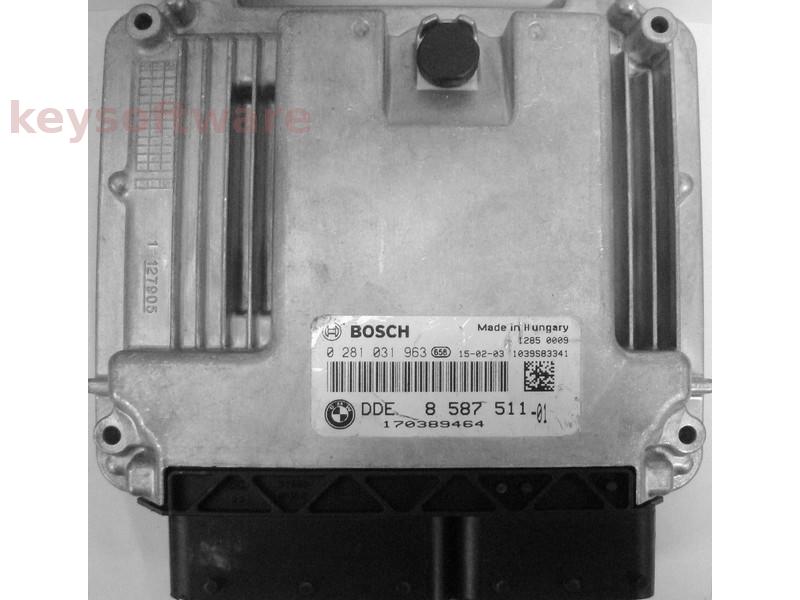ECU Bmw 2.0D DDE8587511 0281031963 EDC17C50 {