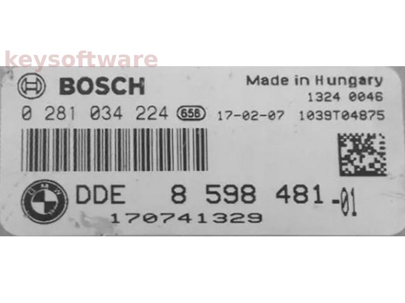 ECU Bmw 2.0D DDE8598481 0281034224 EDC17C50 {