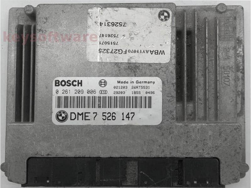 ECU Bmw 318 DME7526147 0261209006 ME9.2 E46 {+