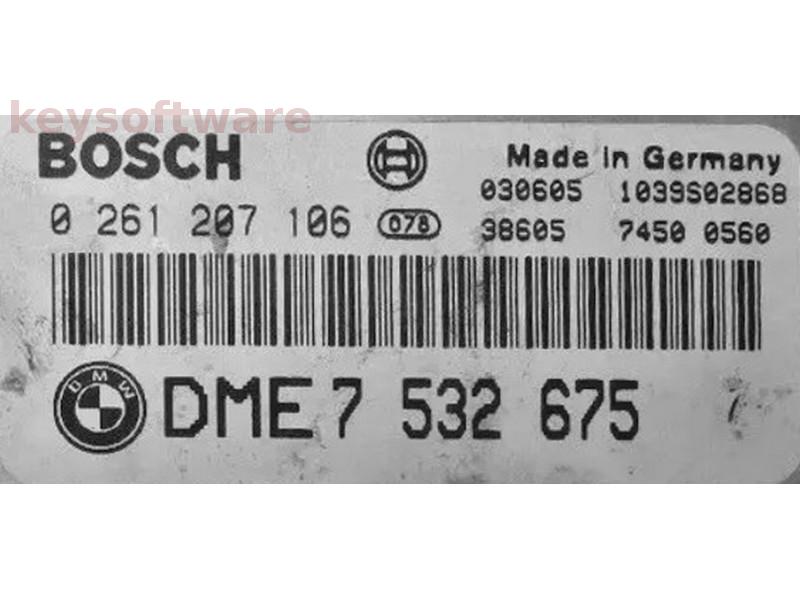 ECU Bmw X5 4.4 DME7532675 0261207106 ME7.2 E53 {