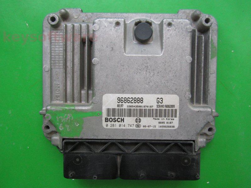 ECU Chevrolet Epica 2.0CDTI 96862888 0281014747 EDC16C39