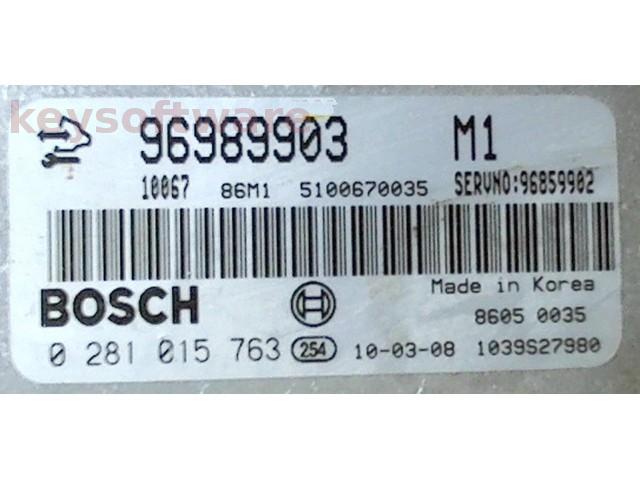 ECU Chevrolet Epica 2.0CDTI 96989903 0281015763 EDC16C39 {