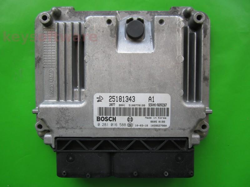 ECU Chevrolet Captiva 2.0CDTI 25181343 0281016588 EDC16C39 }
