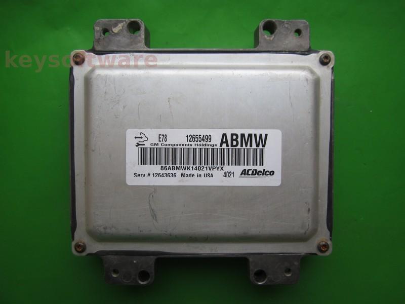 ECU Chevrolet Cruze 1.6 12655499 12643636 ABMW ACDELCO E78