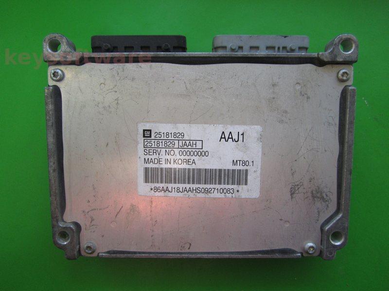 ECU Chevrolet Cruze 1.6 25181829 AAJ1 MT80.1