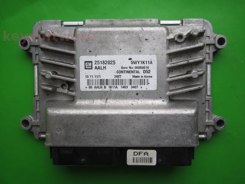 ECU Chevrolet Spark 1.0 25182025 5WY1K11A CONTINENTAL D52