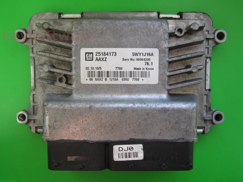 ECU Chevrolet Cruze 1.6 25184173 5WY1J16A SIMTEC 76.1