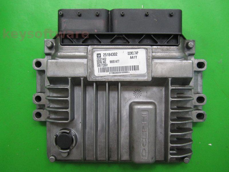 ECU Chevrolet Captiva 2.2CDTI 25184302 96951477 DCM3.7AP