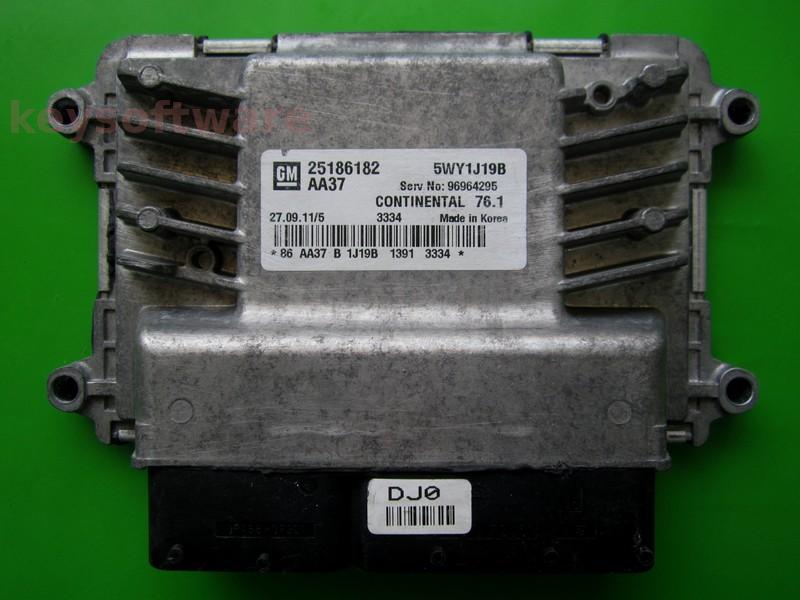 ECU Chevrolet Cruze 1.6 25186182 5WY1J19B AA37 SIMTEC 76.1