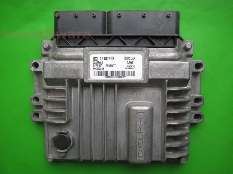 ECU Chevrolet Captiva 2.2CDTI 25187592 96951477 DCM3.7AP }