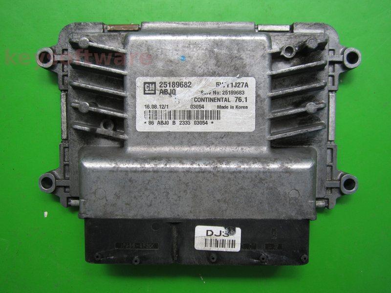 ECU Chevrolet Cruze 1.8 25189682 5WY1J27A SIMTEC 76.1