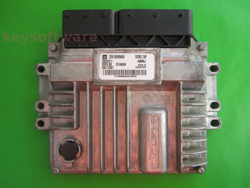 ECU Chevrolet Captiva 2.0CDTI 25189960 25184894 DCM3.7AP