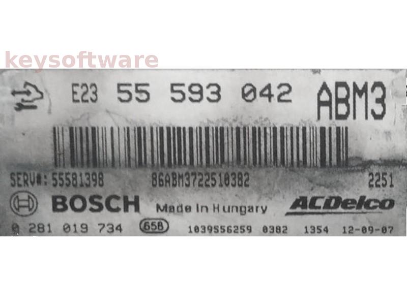 ECU Opel Astra 2.0CDTI 55593042 0281019734 EDC17C18