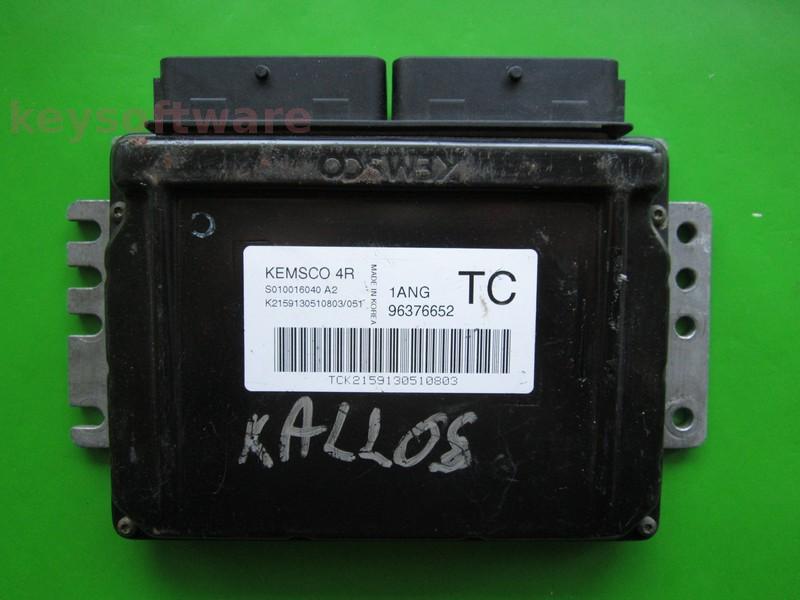 ECU Chevrolet Kalos 1.2 96376652 S010016040A2 1ANG KEMSCO 4R