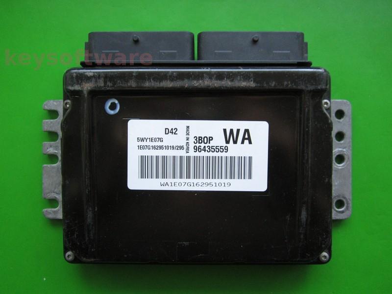 ECU Chevrolet Kalos 1.2 96435559 5WY1E07G WA Sirius D42