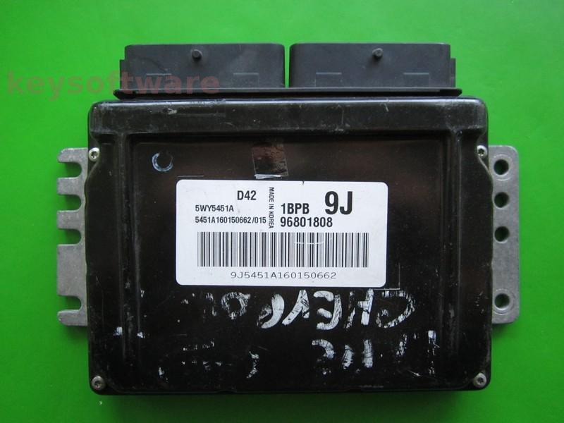 ECU Chevrolet Matiz 1.0 96801808 5WY5451A 9J Sirius D42