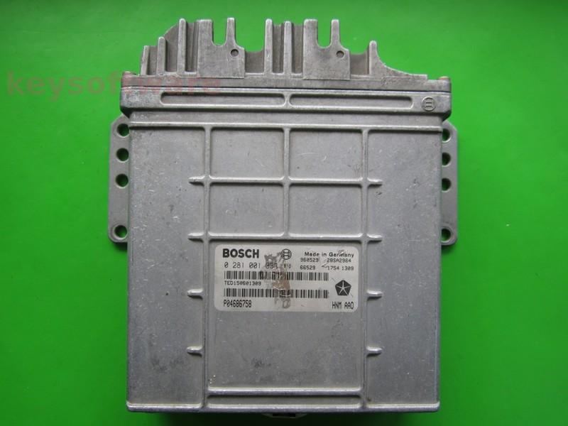 ECU Chrysler Voyager 2.5TDI P04686758 0281001333 MSA15