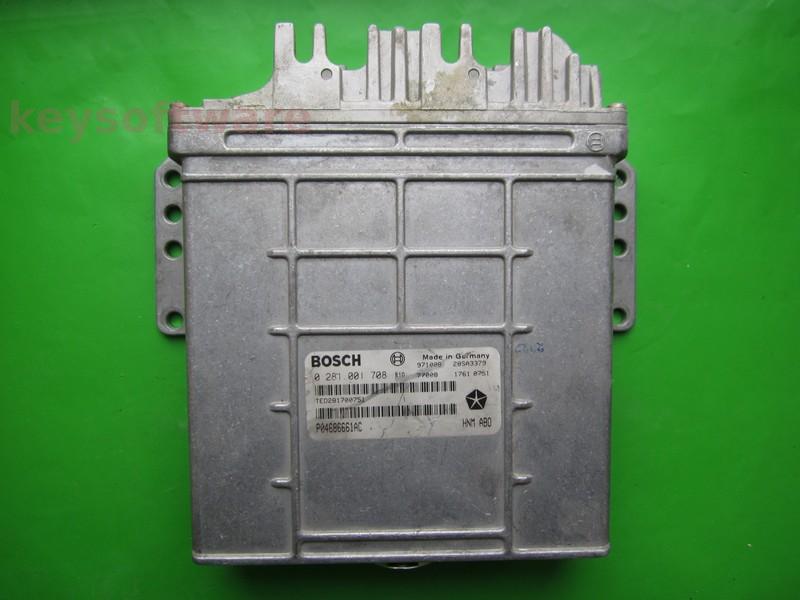 ECU Chrysler Voyager 2.5TDI P04686661AC 0281001708 MSA15.5