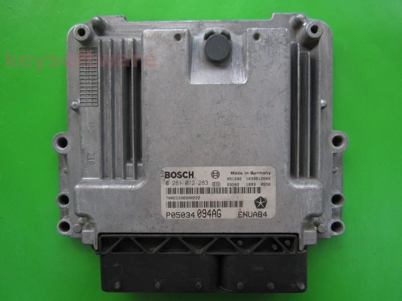 ECU Chrysler PT Cruiser 2.2CRD P05034094AG 0281012283 EDC16C2