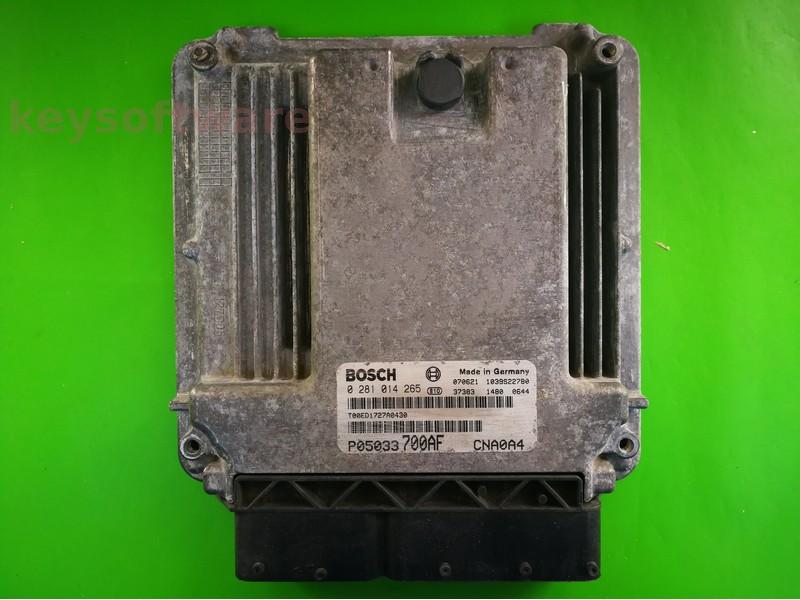 ECU Dodge Avenger 2.0CRD P05033700AF 0281014265 EDC16U31 }