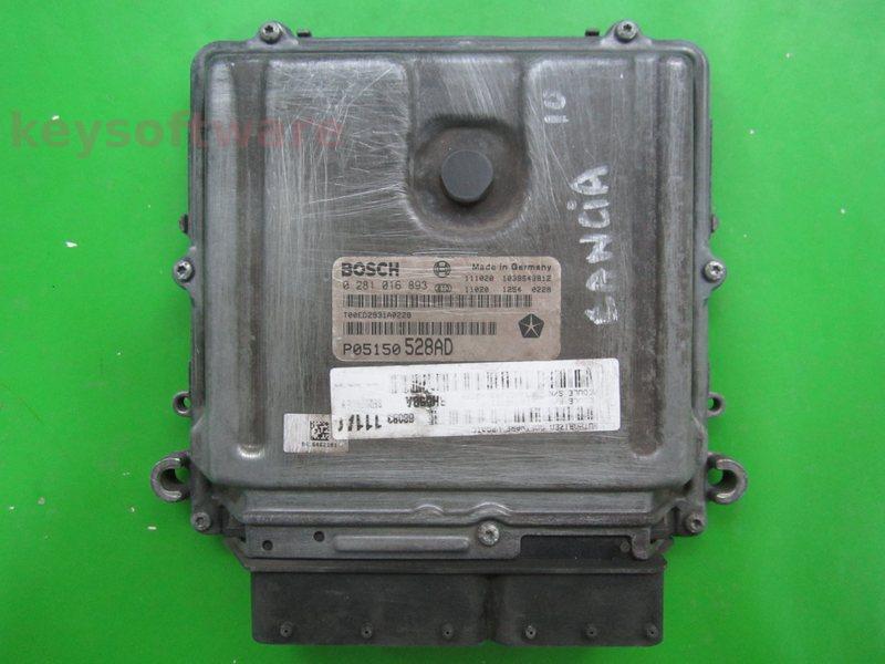 ECU Chrysler Voyager 2.8CRD P05150528AD 0281016893 EDC17CP27