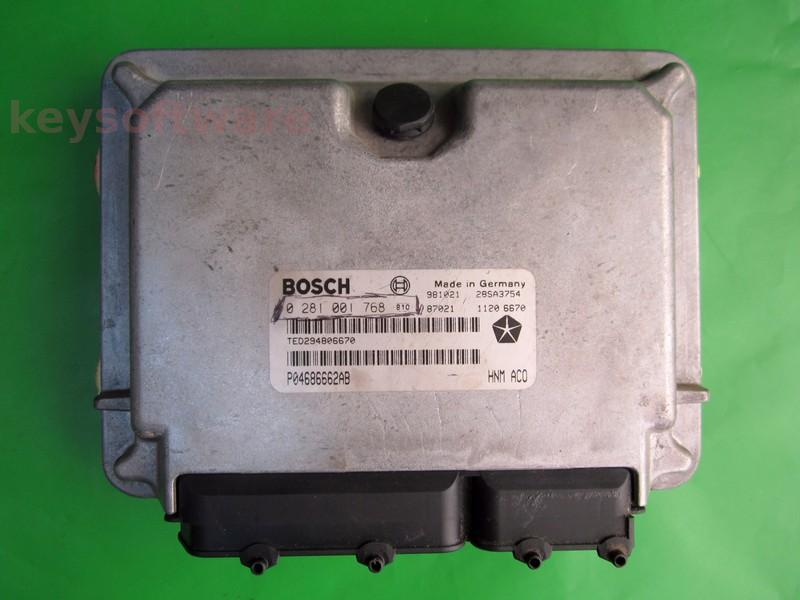 ECU Chrysler Voyager 2.5TDI P04686662AB 0281001768 EDC15V