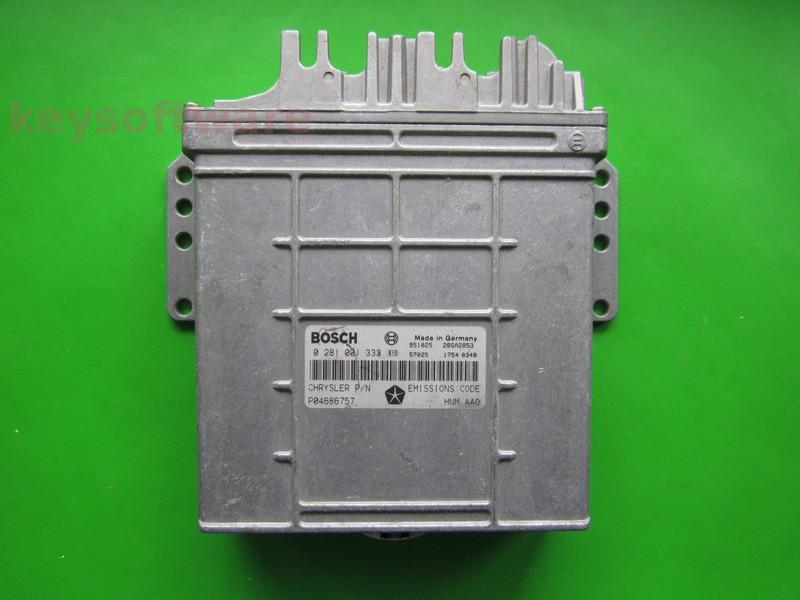 ECU Chrysler Voyager 2.5TDI P04686757 0281001333 MSA15