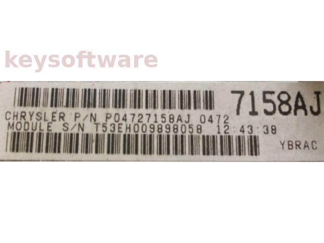 ECU Chrysler Voyager 3.3 P04727158AJ YBRAC {