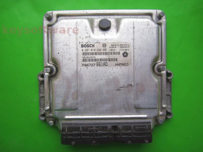 ECU Chrysler Voyager 2.5CRD P04727661AD 0281010290 EDC15C5