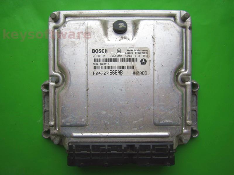 ECU Chrysler Voyager 2.5CRD P04727666AB 0281011280 EDC15C5 {+