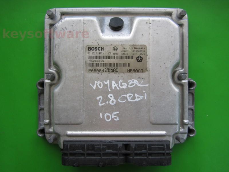 ECU Chrysler Voyager 2.8CRD P05094285AC 0281012121 EDC15C5