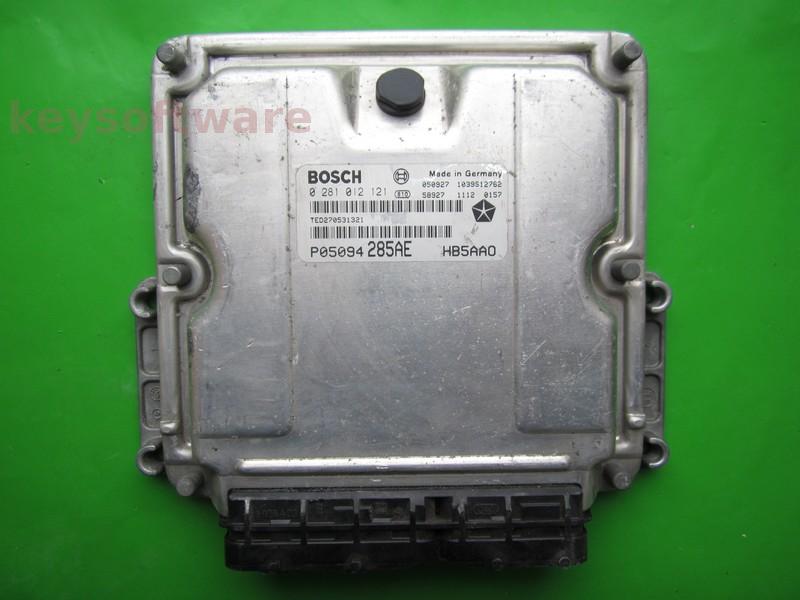 ECU Chrysler Voyager 2.8CRD P05094285AE 0281012121 EDC15C5 }